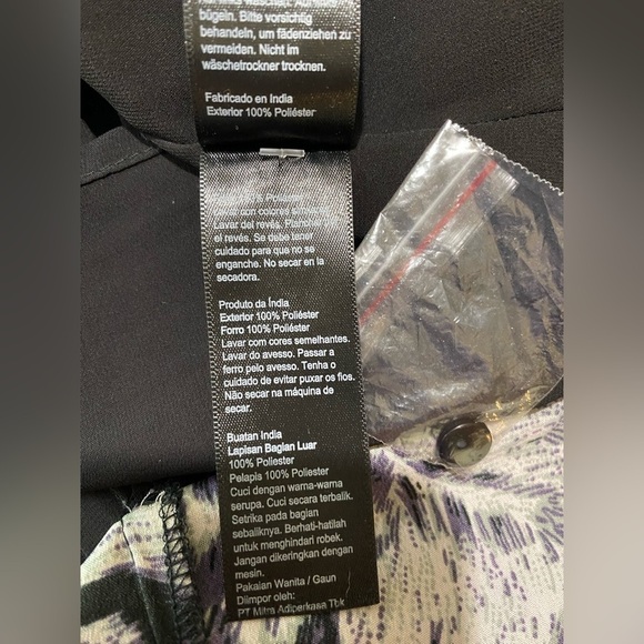 Topshop ruched mini dress in monochrome animal print like new woman’s size 10 - Picture 6 of 12